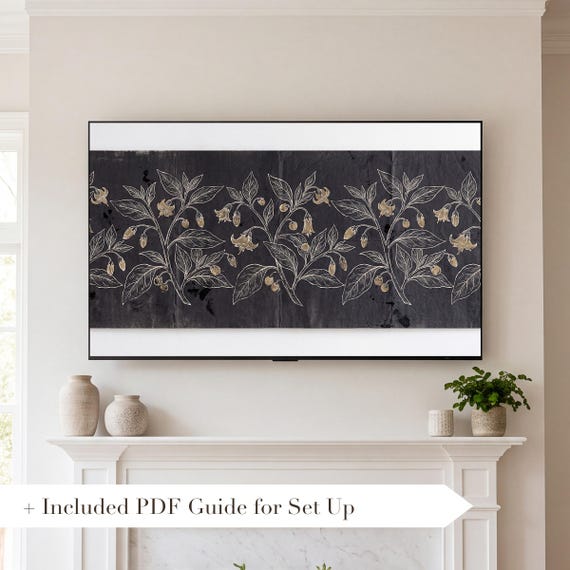 Blackwork Botanical Samsung Frame TV Art Bundle of 6 (4K Digital Download) — view 2