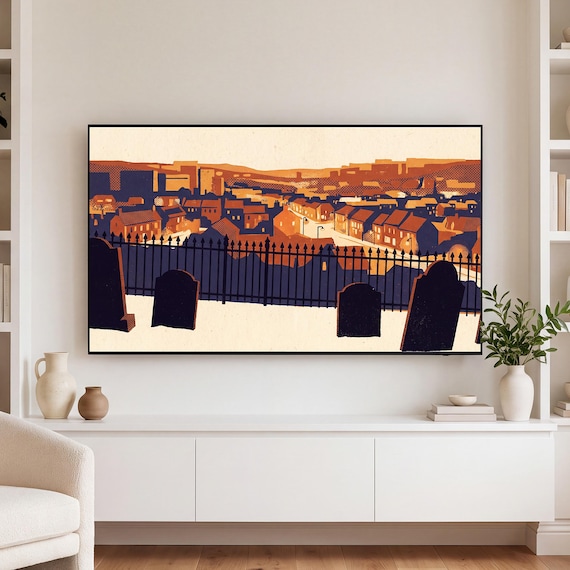 Pumpkin Row Samsung Frame TV Art — view 3