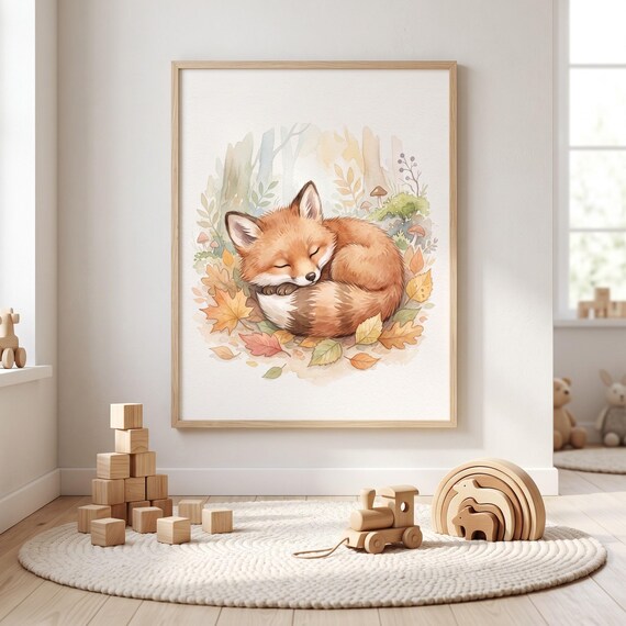 Woodland Fox Nursery Wall Art Printable — view 5
