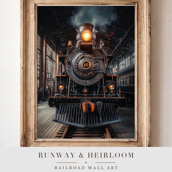 Steam Locomotive Wall Art