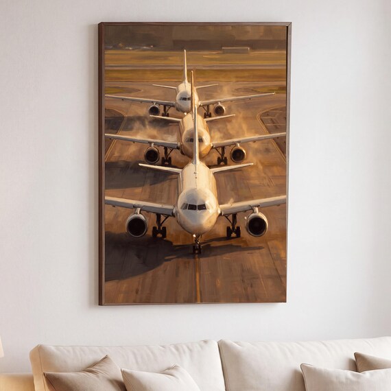 Taxiway Queue at Dusk Print — view 5