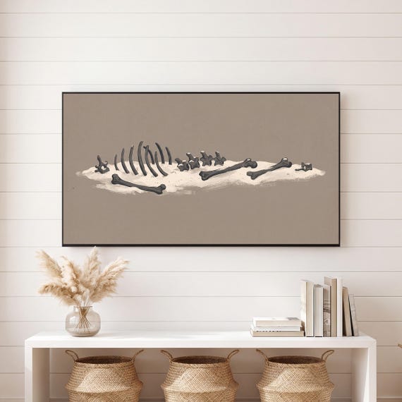 Snow on Bone White Samsung Frame TV Art — view 6