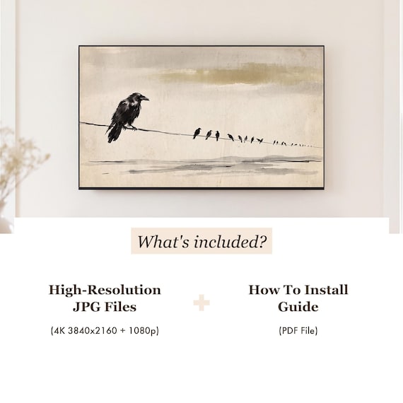 Raven Close Up Samsung Frame TV Art — view 4