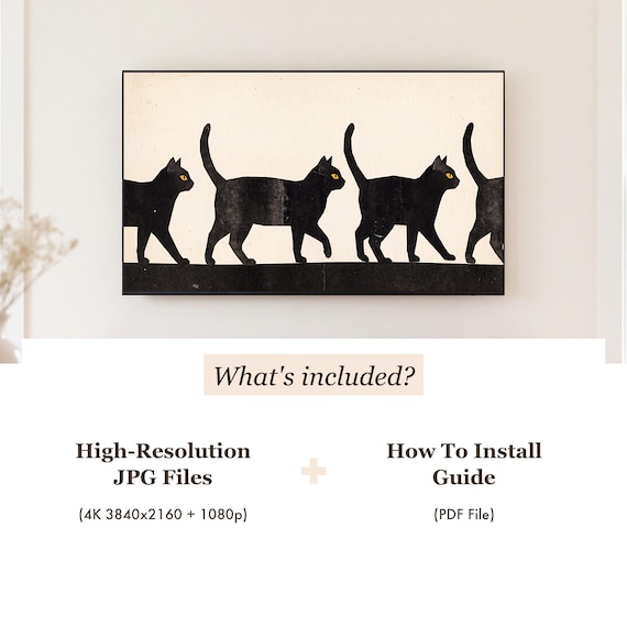 Black Cat Halloween Samsung Frame TV Art Bundle of 6 (4K Digital Download) — view 4