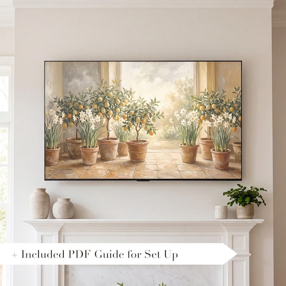 Citrus and Paperwhites Samsung Frame TV Art — view 2