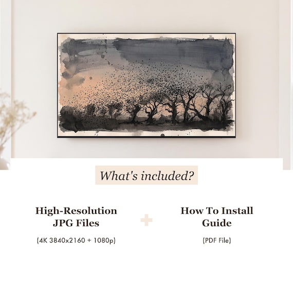 Starlings Settling Samsung Frame TV Art — view 4