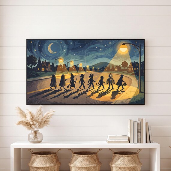 Crossing the Road Halloween Samsung Frame TV Art — view 6