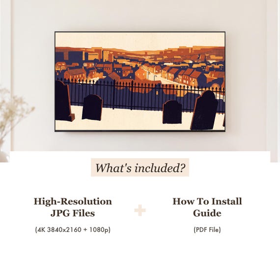 Pumpkin Row Samsung Frame TV Art — view 4