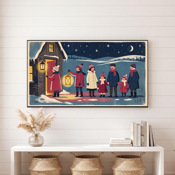 Carolers at the Door Samsung Frame TV Art — view 6