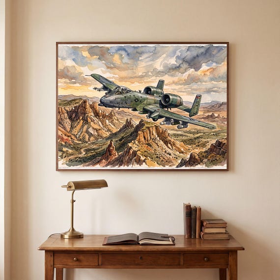 A-10 Thunderbolt II Watercolor Print — view 5