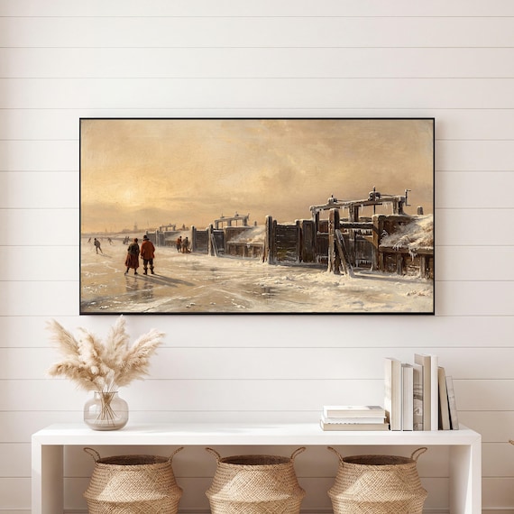 Frozen Lock Gates Samsung Frame TV Art — view 6