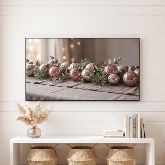 Ornaments on Linen Samsung Frame TV Art — view 6