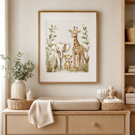 Safari Animals Nursery Wall Art — view 3