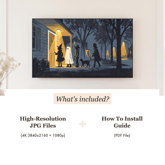 Halloween Front Door Samsung Frame TV Art — view 4