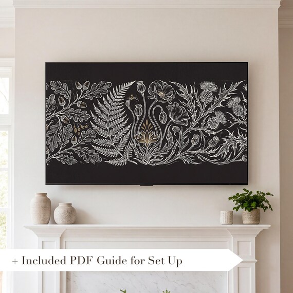 Poison Garden Pattern Samsung Frame TV Art — view 2