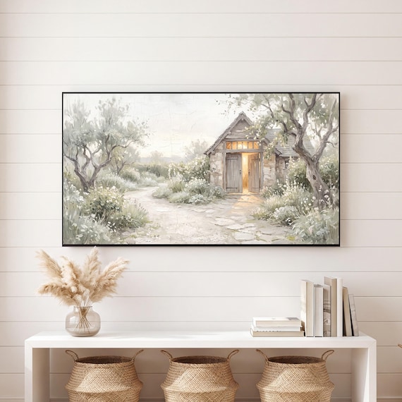 Garden Path at Dusk Samsung Frame TV Art — view 6