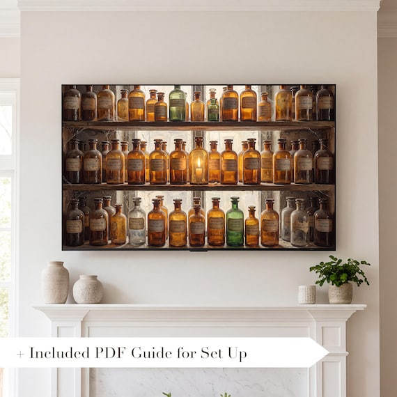 Amber Bottles Samsung Frame TV Art — view 2