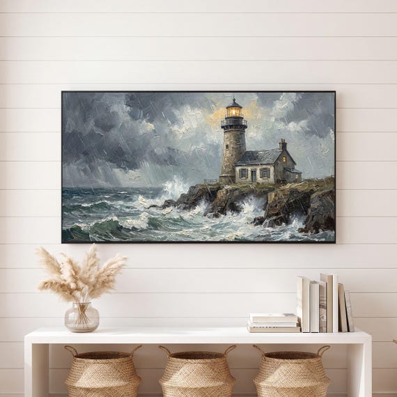 Lighthouse Keepers Cottage Samsung Frame TV Art — view 6