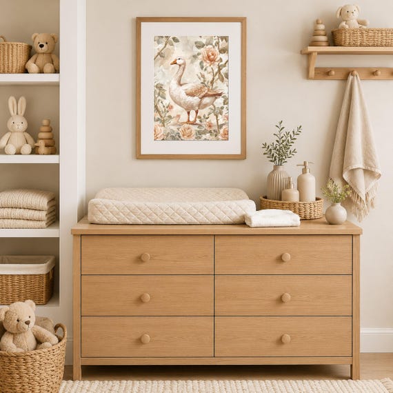 Vintage Goose Nursery Wall Art — view 3