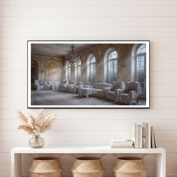 Sheeted Furniture Samsung Frame TV Art — view 6