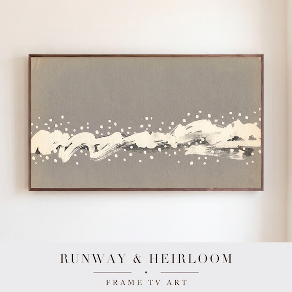 Snow on Warm Grey Samsung Frame TV Art — view 5