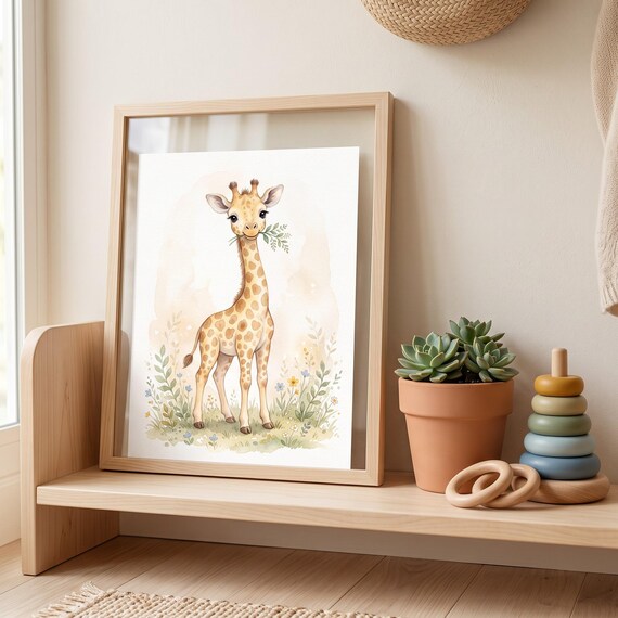 Baby Giraffe Nursery Wall Art Printable — view 4