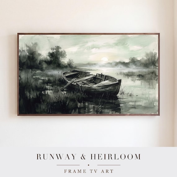 Old Marsh Boat Samsung Frame TV Art — view 5