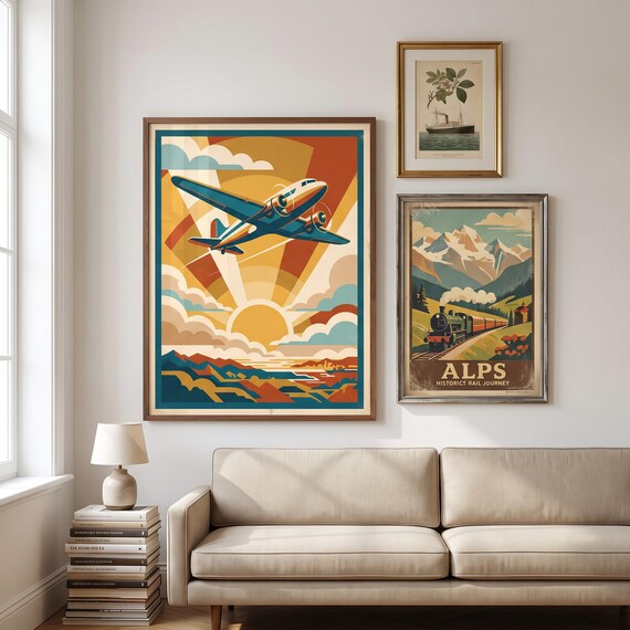 Vintage Aviation Poster Printable — view 4
