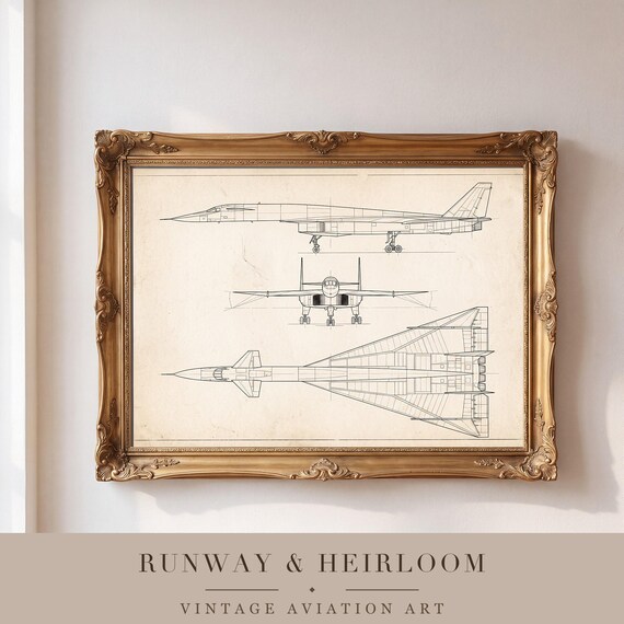 XB-70 Valkyrie Blueprint Print — view 4
