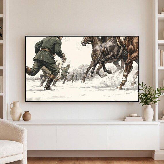 Runners and Hooves Samsung Frame TV Art — view 3