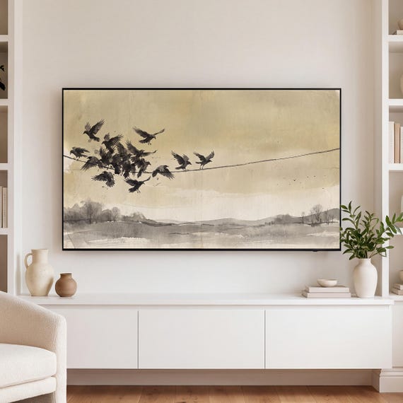 Raven Taking Off Samsung Frame TV Art — view 3
