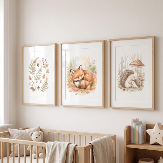 Woodland Fox Nursery Wall Art Printable — view 6