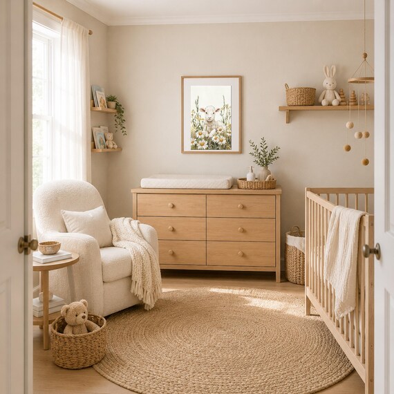 Baby Lamb Nursery Wall Art — view 6