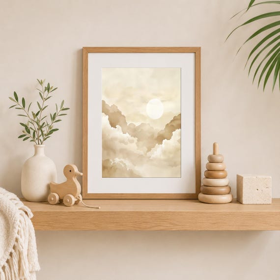 Sun and Clouds Nursery Wall Art — view 5