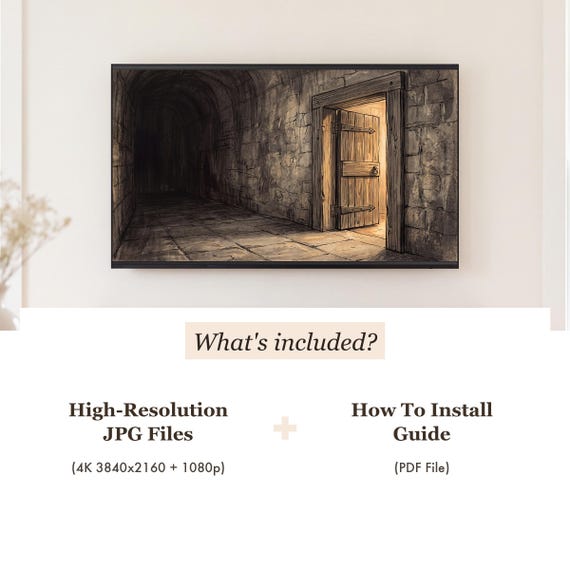 Dark Corridor Samsung Frame TV Art — view 4