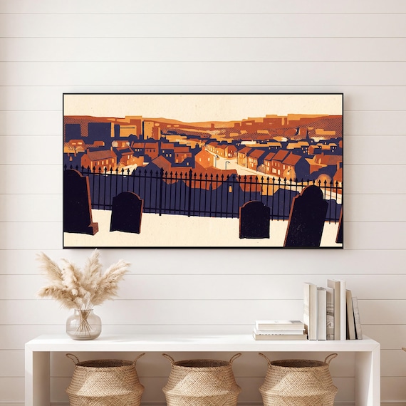Pumpkin Row Samsung Frame TV Art — view 6