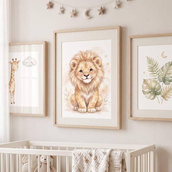Baby Lion Nursery Wall Art Printable — view 6
