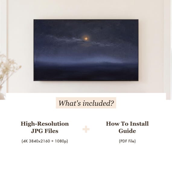 Star Through Thin Cloud Samsung Frame TV Art — view 4