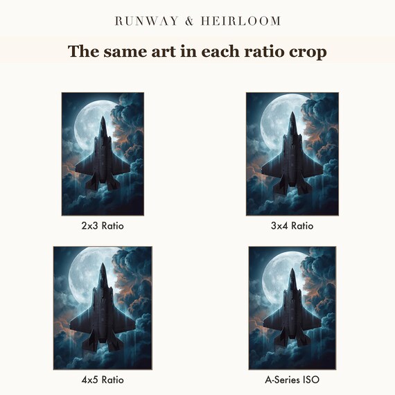 Night Intercept Print Moody Fighter Jet Art Digital Download Aviation Decor Airplane Aircraft Teen Bedroom Poster Pilot Gift Modern &mdash; view 6