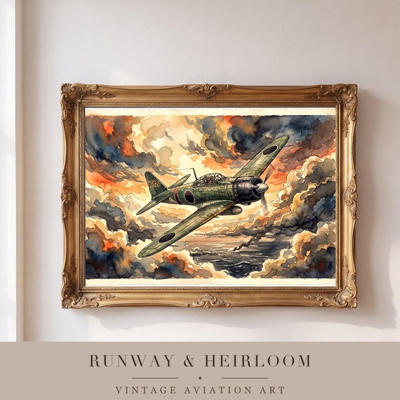 A6M Zero Watercolor Print — view 4