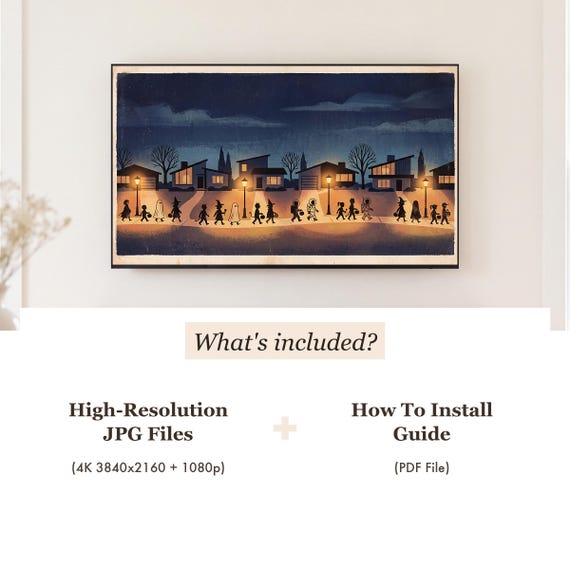 Halloween Houses Samsung Frame TV Art — view 4