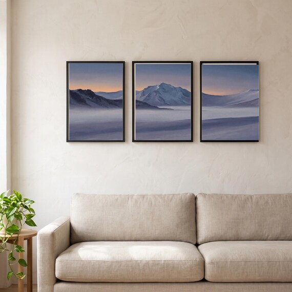Winter Mountain Triptych Set of 3 — view 4