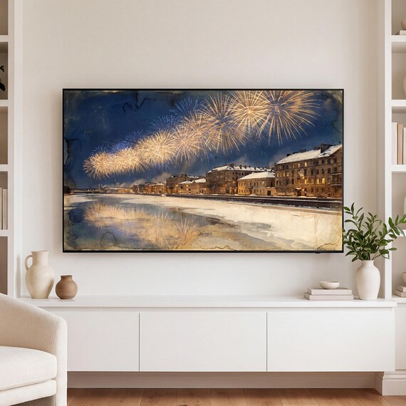 Fireworks on Ice Samsung Frame TV Art — view 3