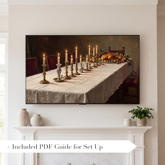 Christmas Dinner Samsung Frame TV Art Bundle of 6 — view 2