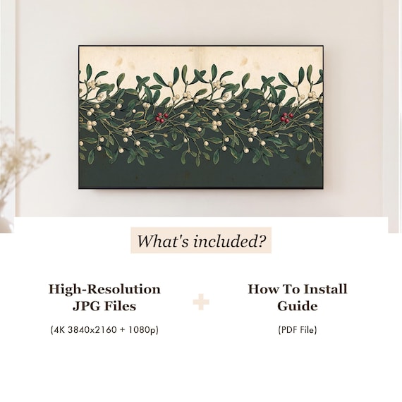 Mistletoe Samsung Frame TV Art — view 4