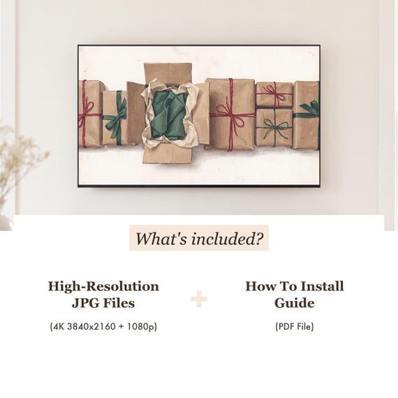 One Opened Present Samsung Frame TV Art — view 4
