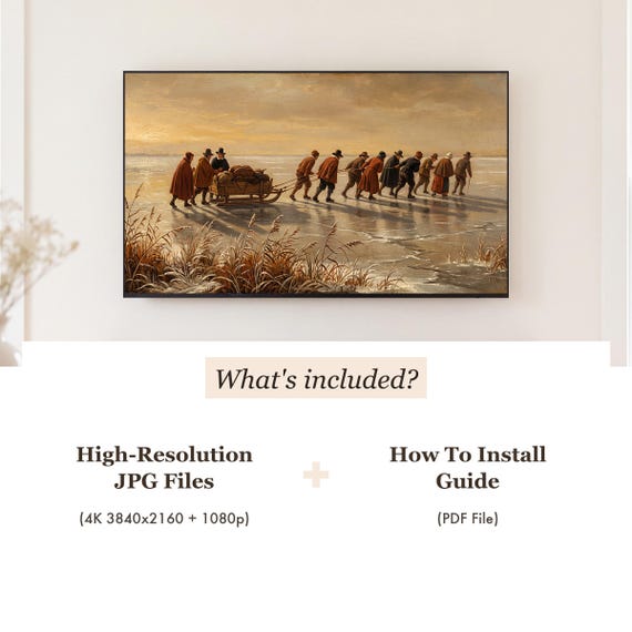 Sledge on the Ice Samsung Frame TV Art — view 4