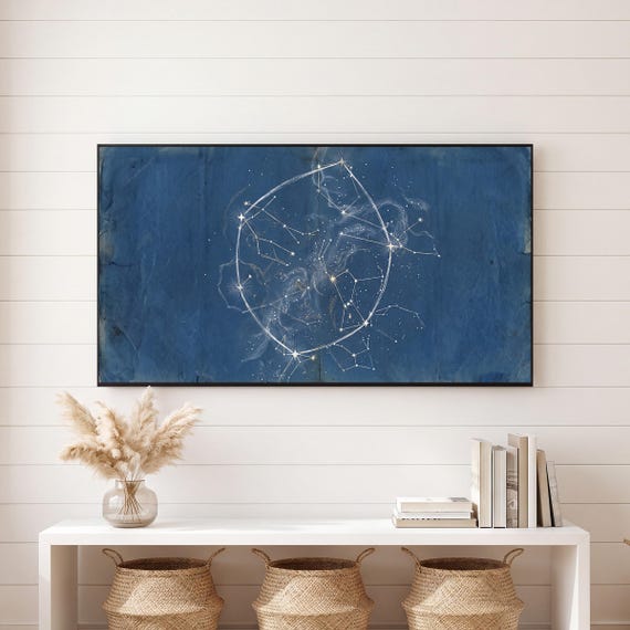 Winter Hexagon Star Chart Samsung Frame TV Art — view 6