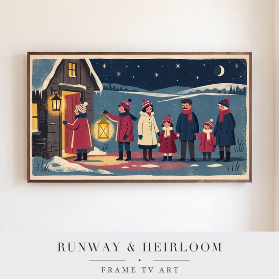 Carolers at the Door Samsung Frame TV Art — view 5