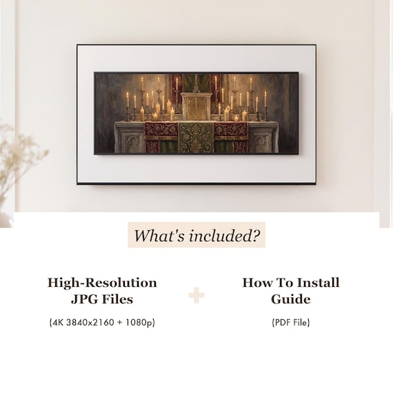 Candlelit Altar Samsung Frame TV Art — view 4